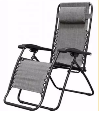 Zero Gravity Folding Chaise Lounge Chair Patio Outdoor Camping Tanning Pool Beach Lawn Recliner Beige