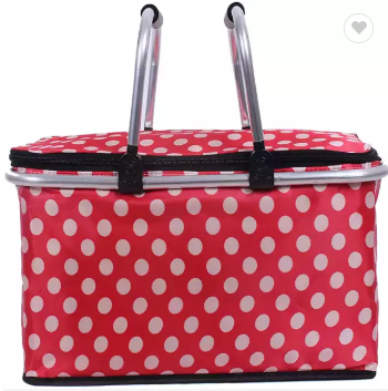 Wholesale Polyester Folding Picnic Cooler Portable Storage Basket