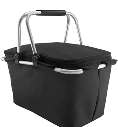 Wholesale Polyester Folding Shoulder Tote Picnic Insulated Cooler Bags Family Outdoor Picnic Basket